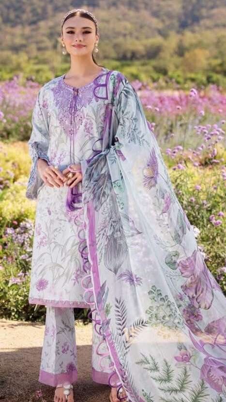 FLORA 3PC EMBROIDERED LAWN COLLECTION 2025 BY JADE
